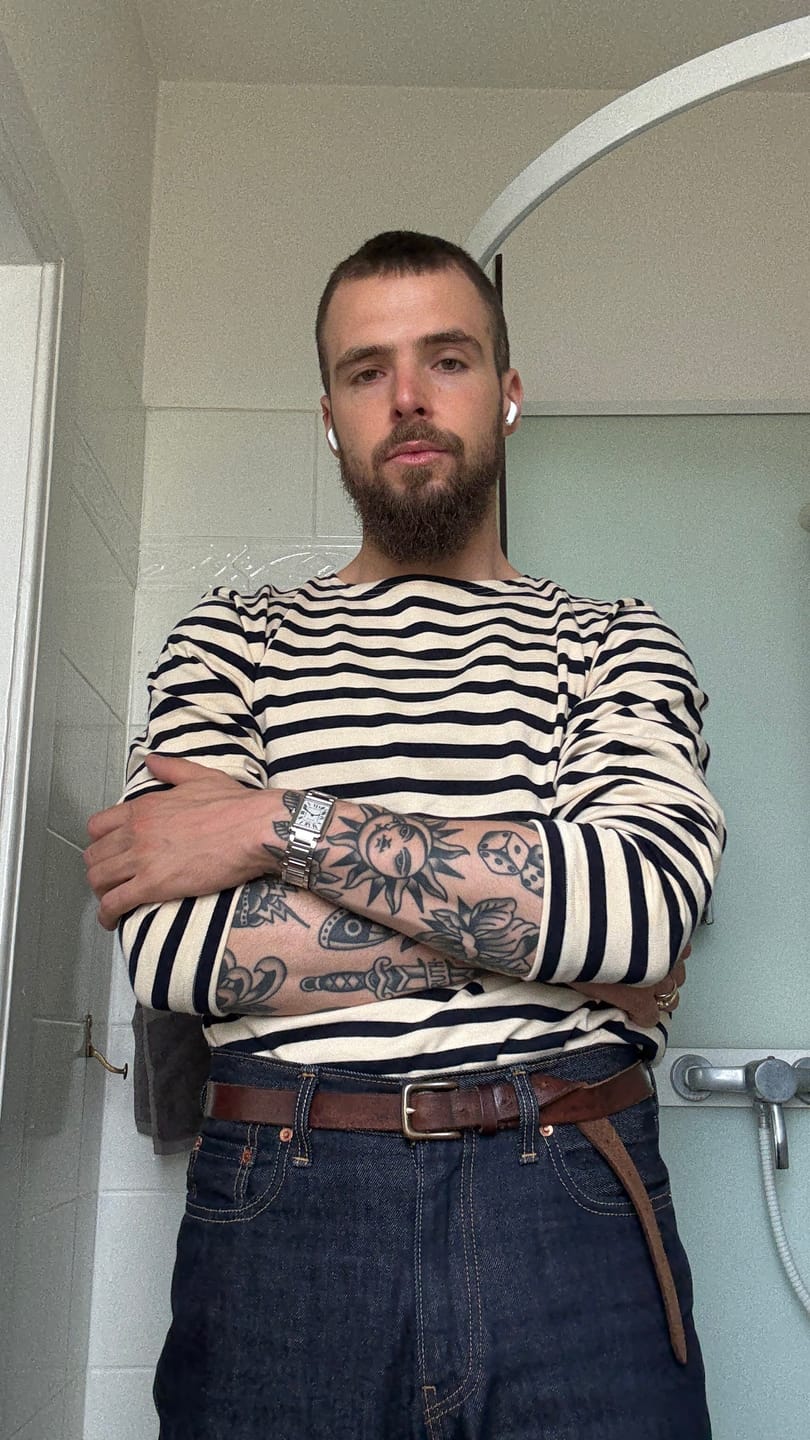 Customer photo review of Breton Stripe Long Sleeve T-Shirt
