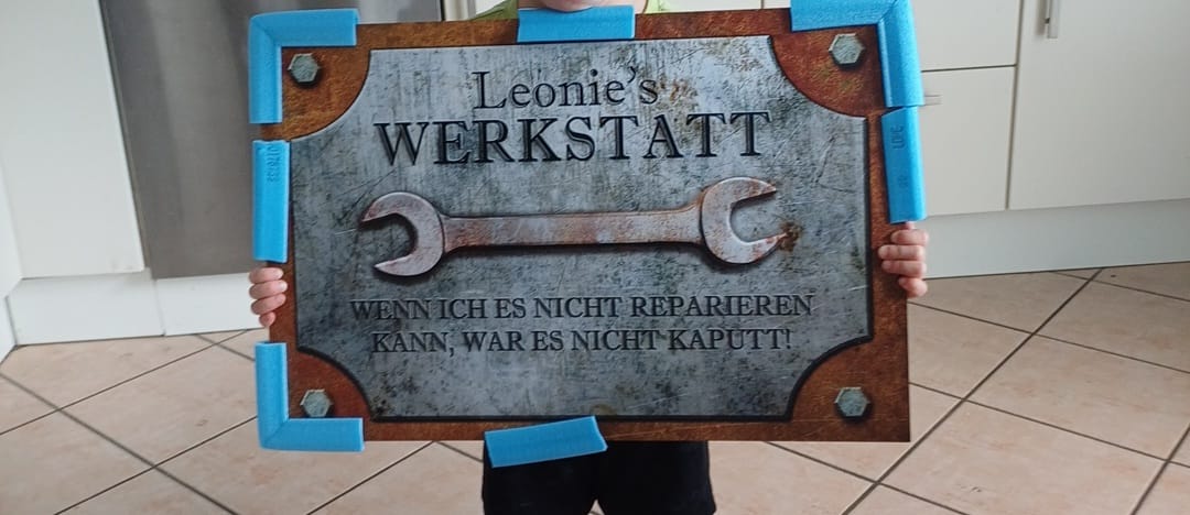 Customer photo review of Für Bastler - Heimwerker-Türschild
