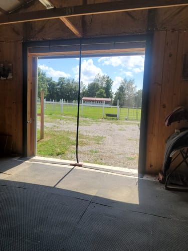 Customer photo review of Custom Garage Screen Door