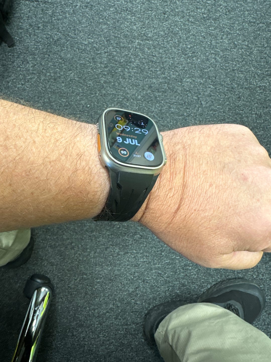 Customer photo review of Fluoro Rubber Butterfly Clasp Premium Strap for Apple Watch