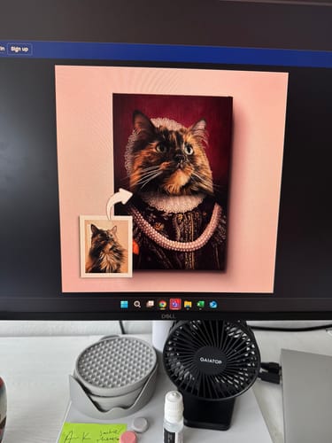 Customer photo review of Queen Pet Portrait