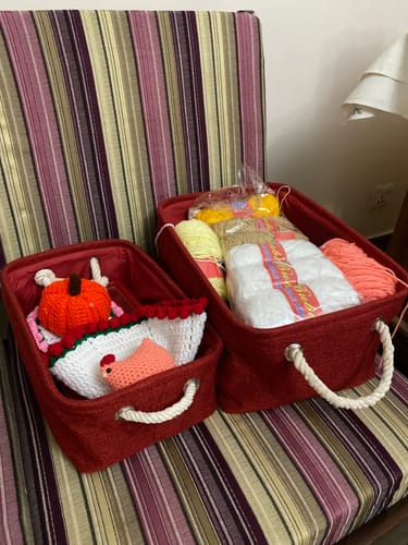 Customer photo review of Qoolish Pack of 3 Baby Basket Red