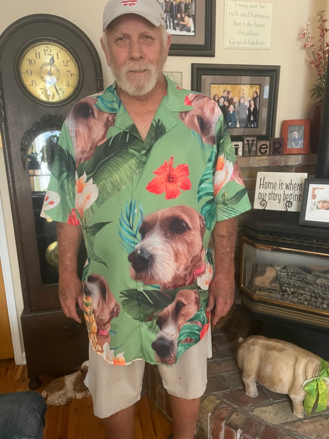 Customer photo review of Your photo - Personalized Hawaiian Shirt