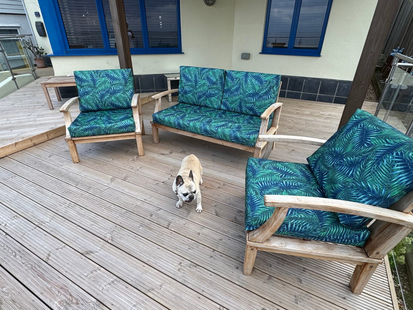 Customer photo review of Tropical Leaves Water Resistant Fabric