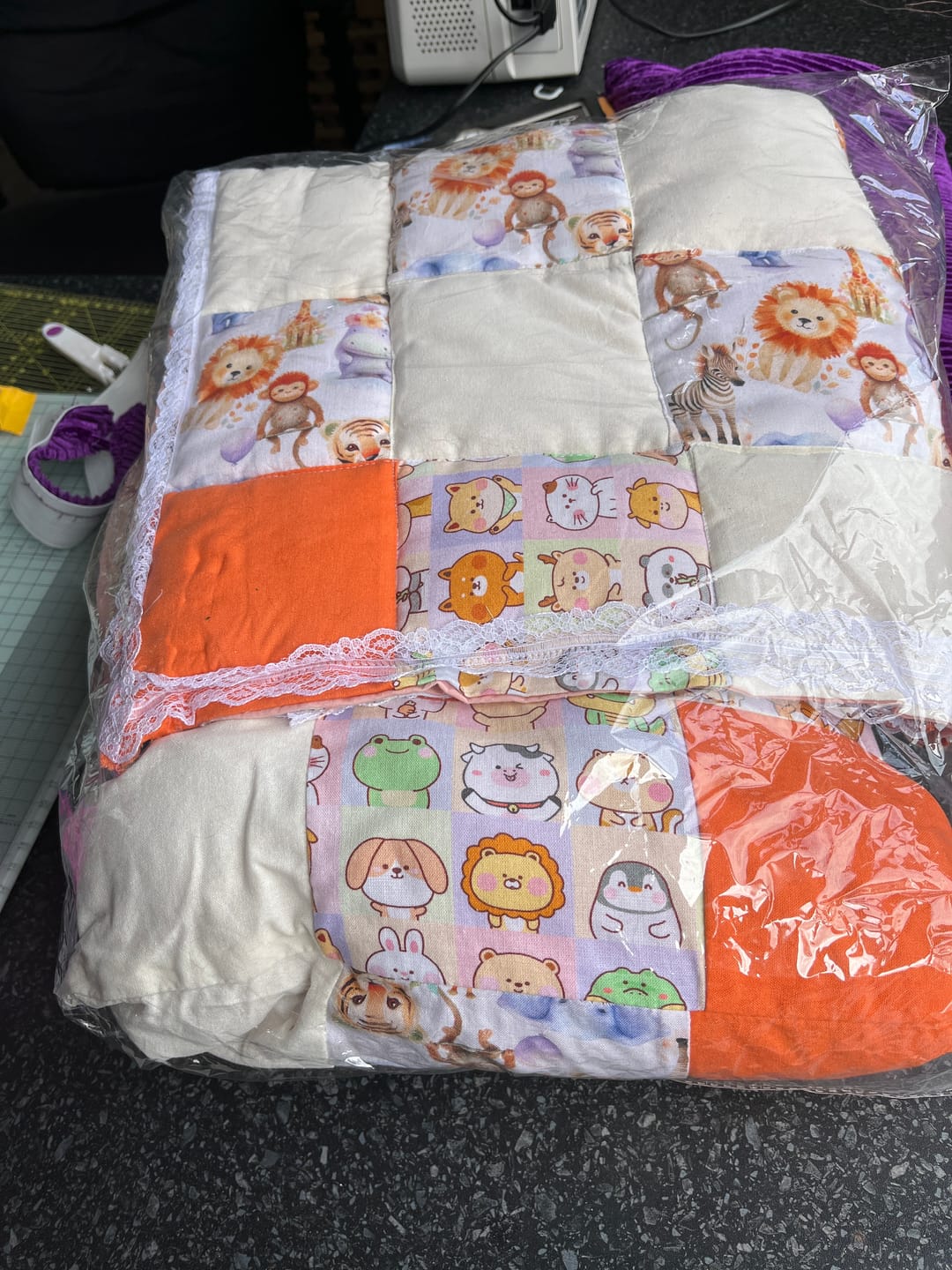 Customer photo review of 4 Piece Fat Quarter Bundle- 100% Cotton (Animal Love)