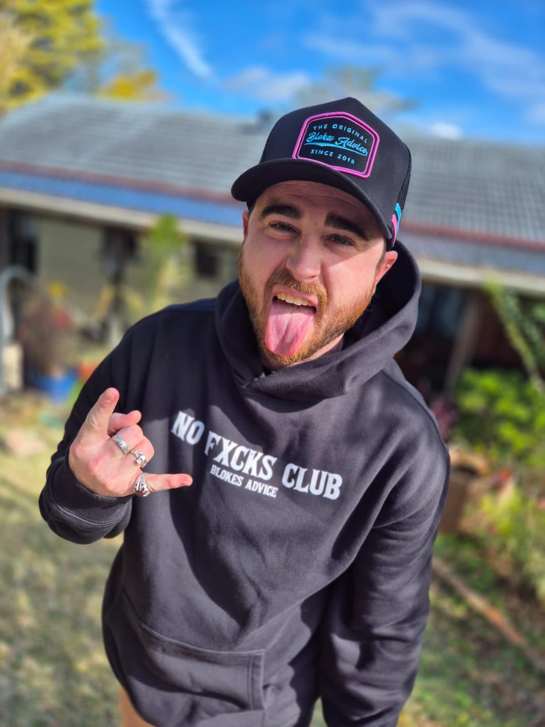Customer photo review of Stay Hard Trucker Cap - Black