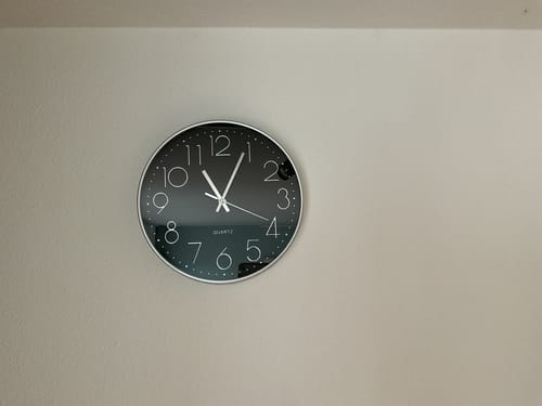 Customer photo review of Wandklok 30cm Zwart Wit