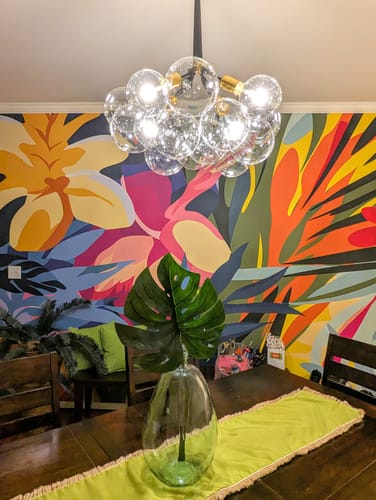 Customer photo review of Modern Cluster Glass Bubble Chandelier