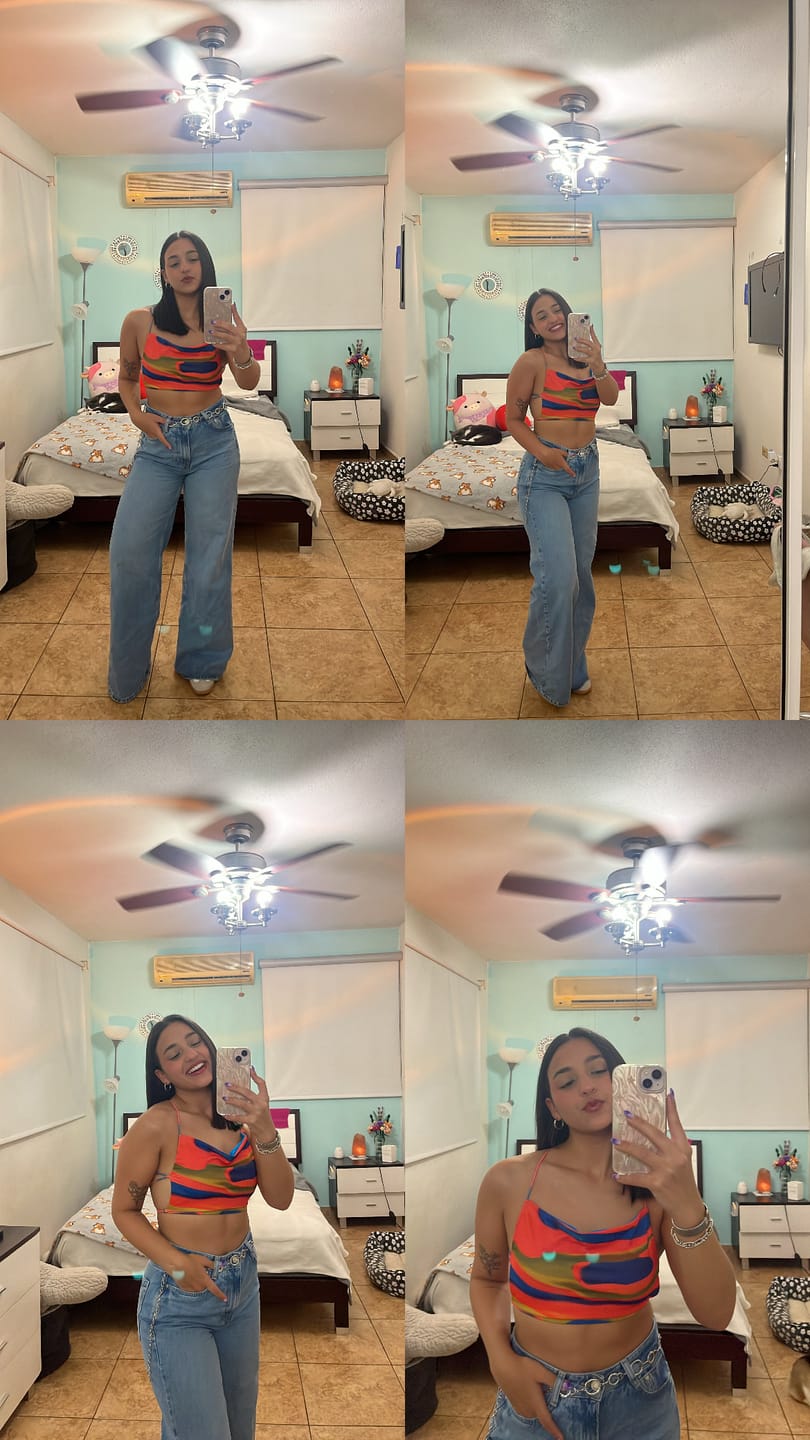 Customer photo review of Luna Crop Top - Aura