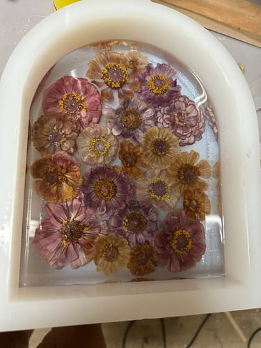 Customer photo review of 10x8x3.1" Large Arch Shaped Silicone Mold For Epoxy Resin - Deep Casting Mold