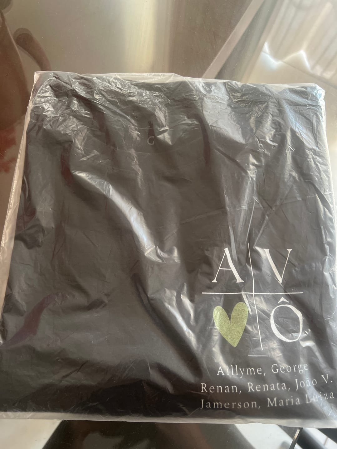 Customer photo review of Camiseta Personalizada AVÔ MINIMALISTA - Algodão 100%