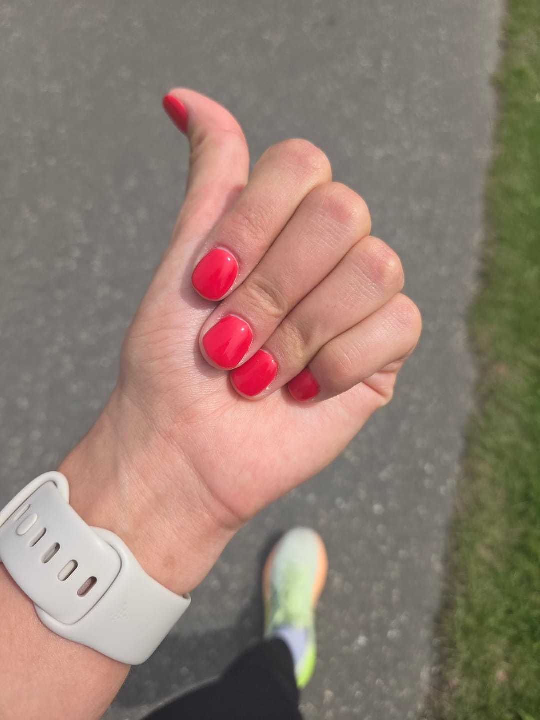 Customer photo review of Rose Red Dipping Powder