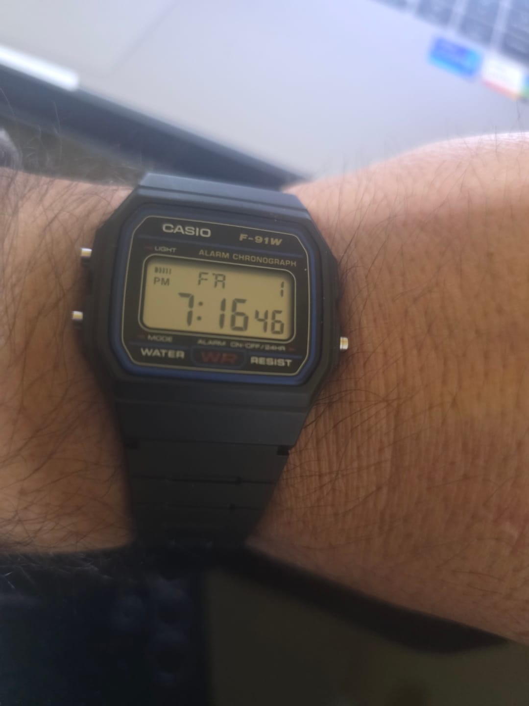 Customer photo review of Reloj Casio Vintage F-91W-1JH Packaging JDM