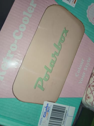 Customer photo review of Polarbox Retro Cooler Box 20L / 12L Pink and Olive Green