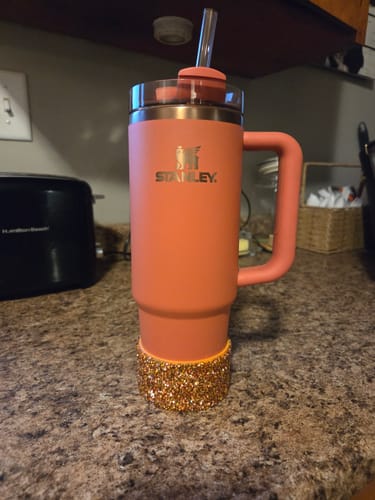 Customer photo review of Pumpkin Spice Druzy BLING Tumbler Boot -fits 40oz New!