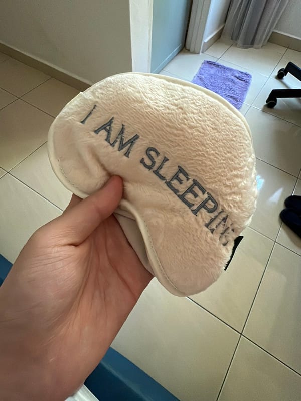 Customer photo review of I Am Sleeping Eye Mask