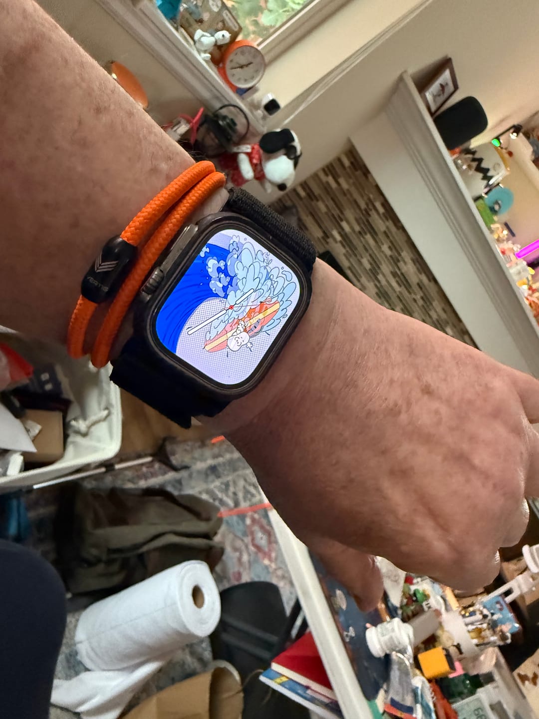 Customer photo review of Paracord Bracelet Magnetic Orange
