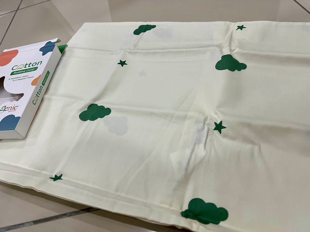 Customer photo review of Getha Genie Baby Dino Crib Bedsheet/Pillow Case/Bolster Case [Ala-Carte]