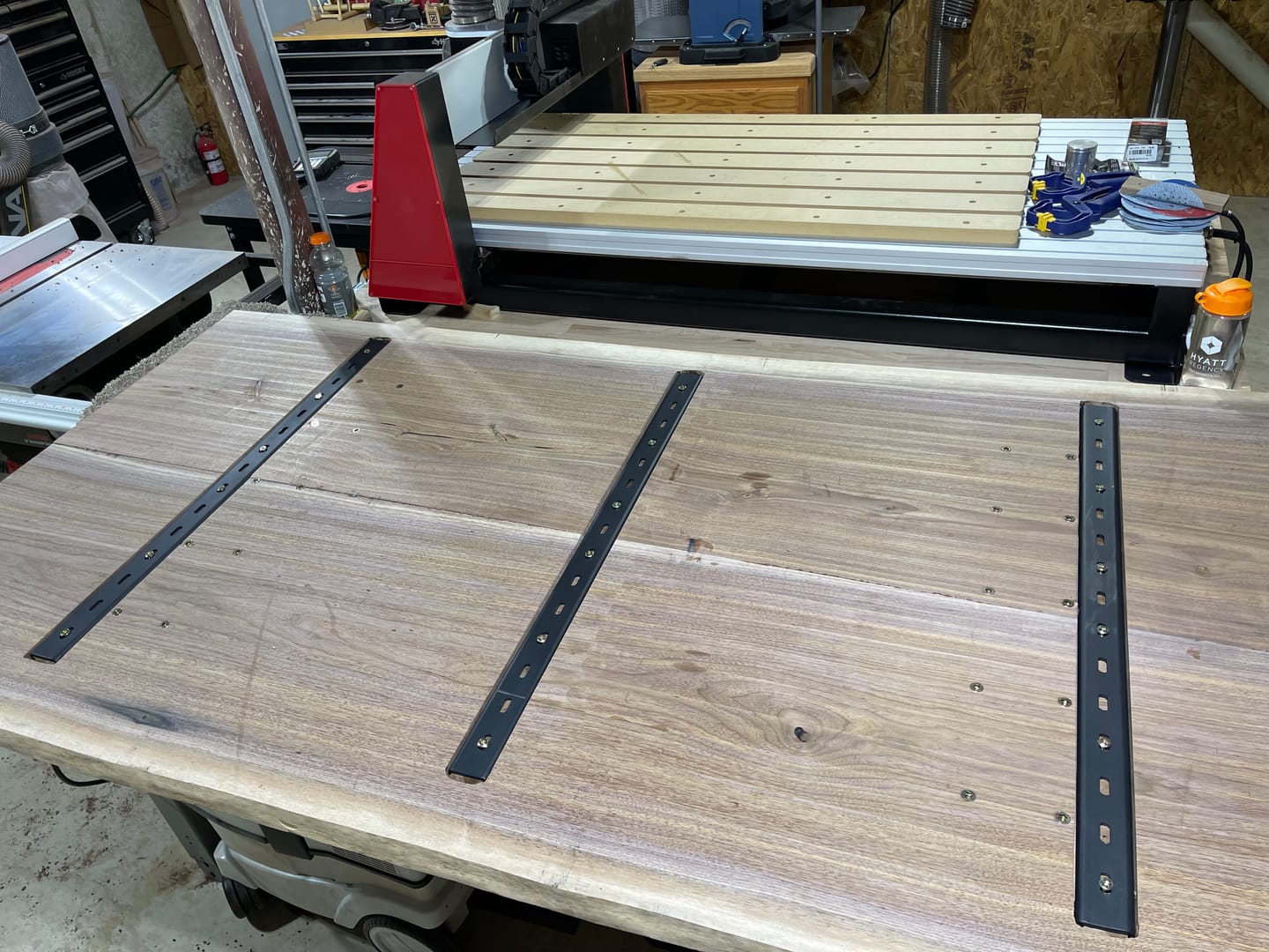 Customer photo review of Reinforce C Channel for Tabletop | Multiple size | Set of 2 Pieces | Table Leg Hardware