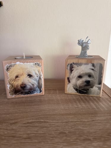 Customer photo review of Dein Foto - Individueller Kerzenwürfel