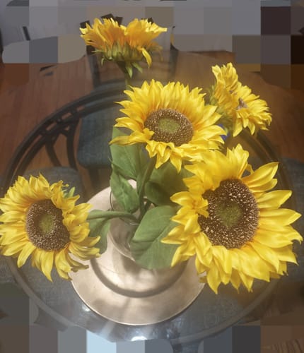 Customer photo review of Bulk 12" Sunflower Stem Real Touch for Flower Arrangements Home Decoration Wholesale