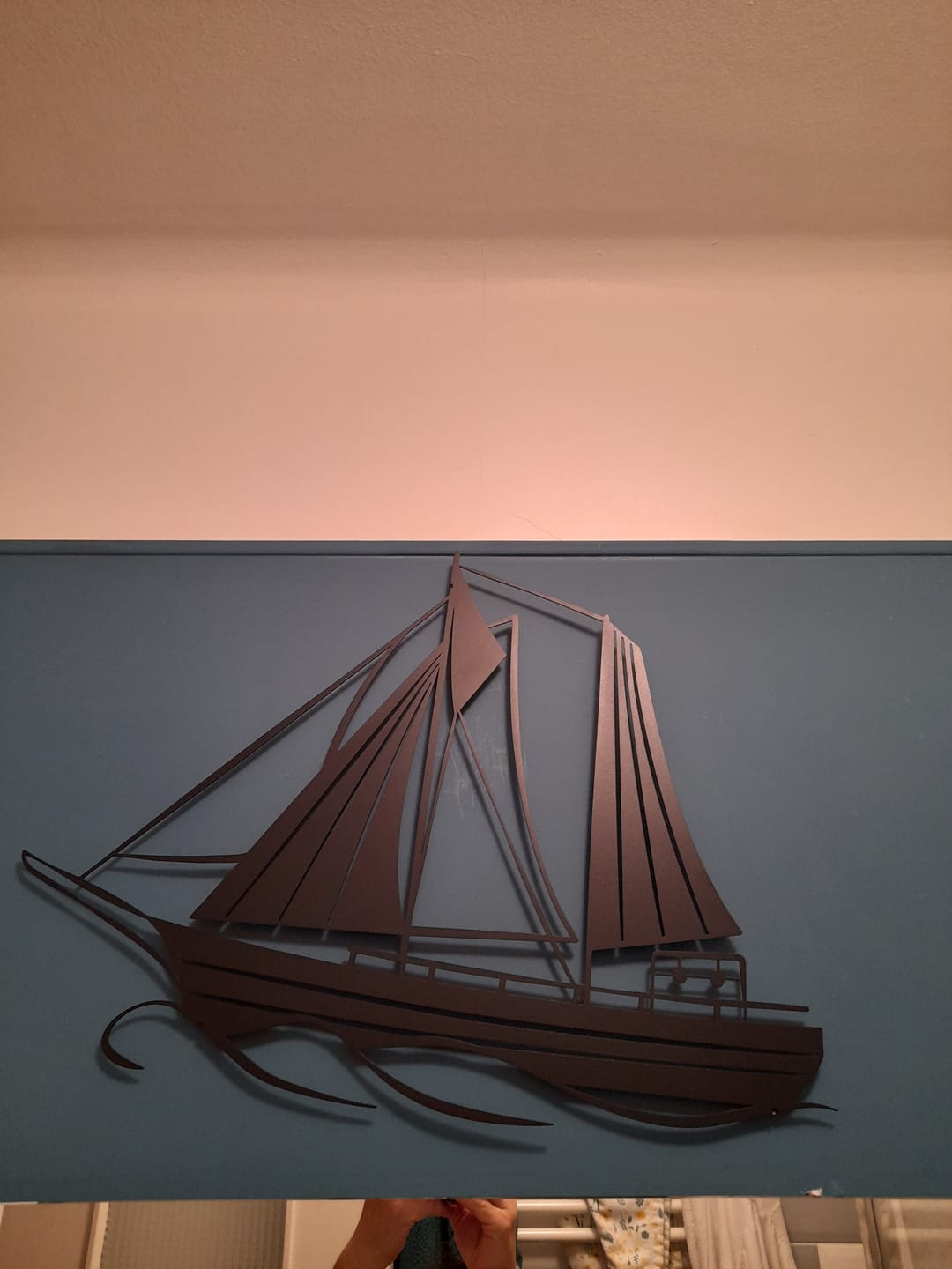 Customer photo review of Décoration Murale en Métal - Bateau à voile