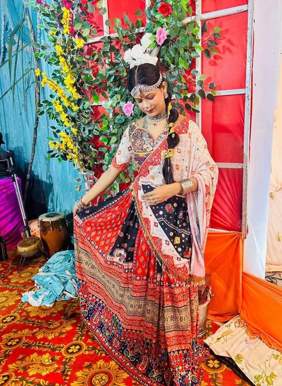 Customer photo review of Multi Color Magic cotton With Digital Print Lehenga Choli