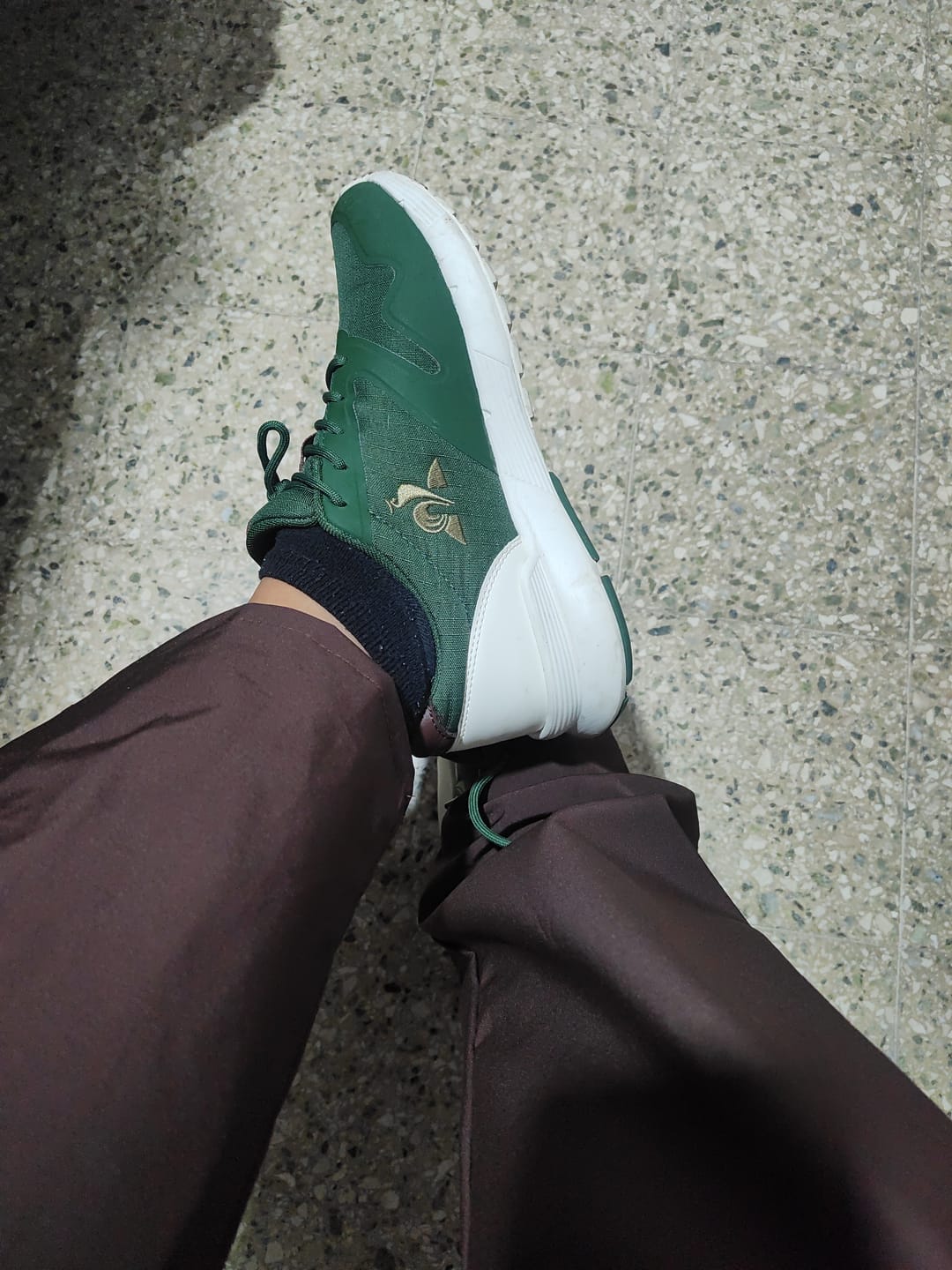 Customer photo review of Zapatillas Le Coq Sportif Omega X Sport Verde Marrón Crudo