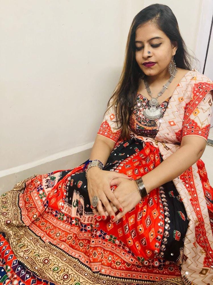 Customer photo review of Multi Color Magic cotton With Digital Print Lehenga Choli