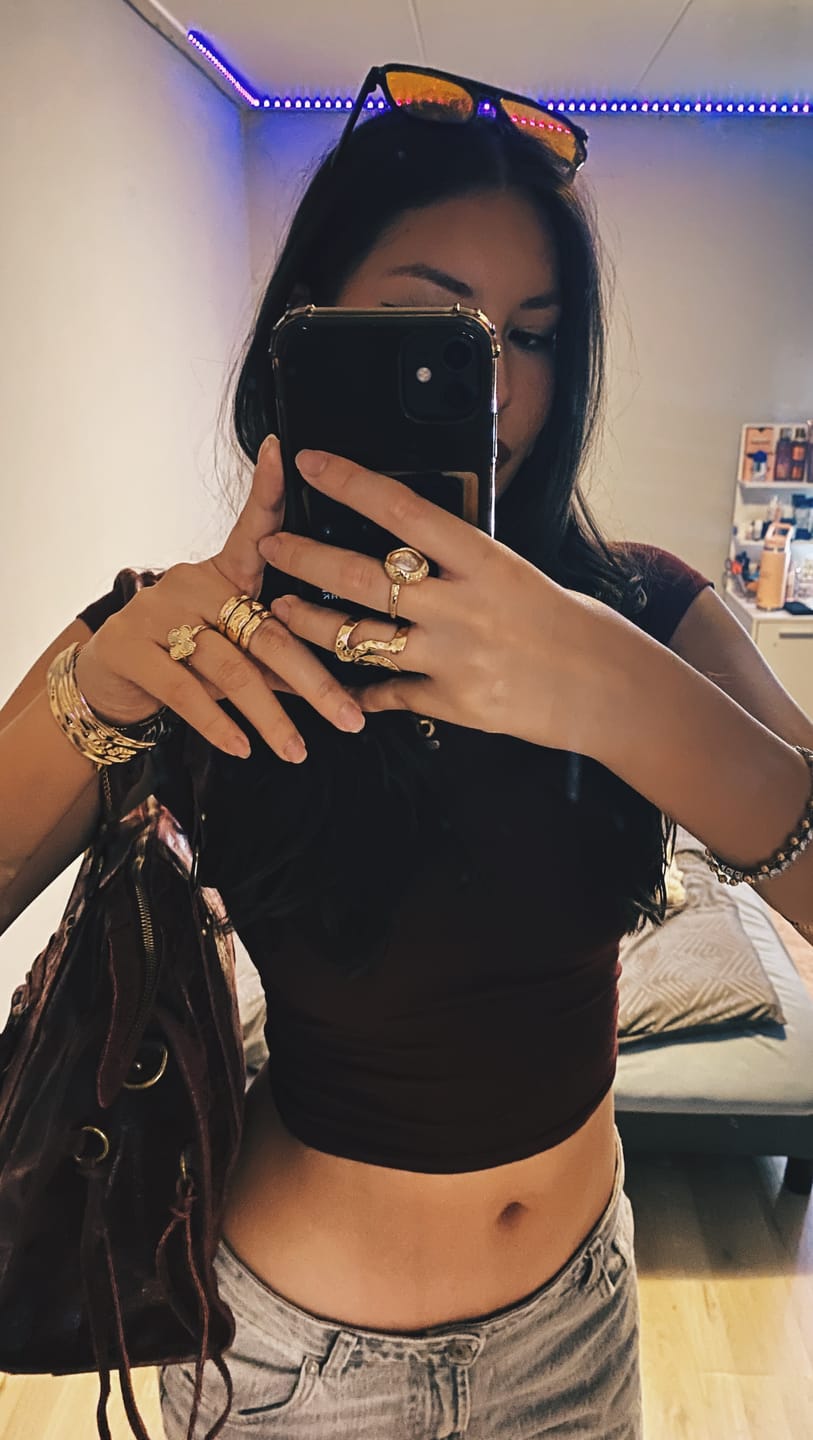 Customer photo review of It girl bag cherry red
