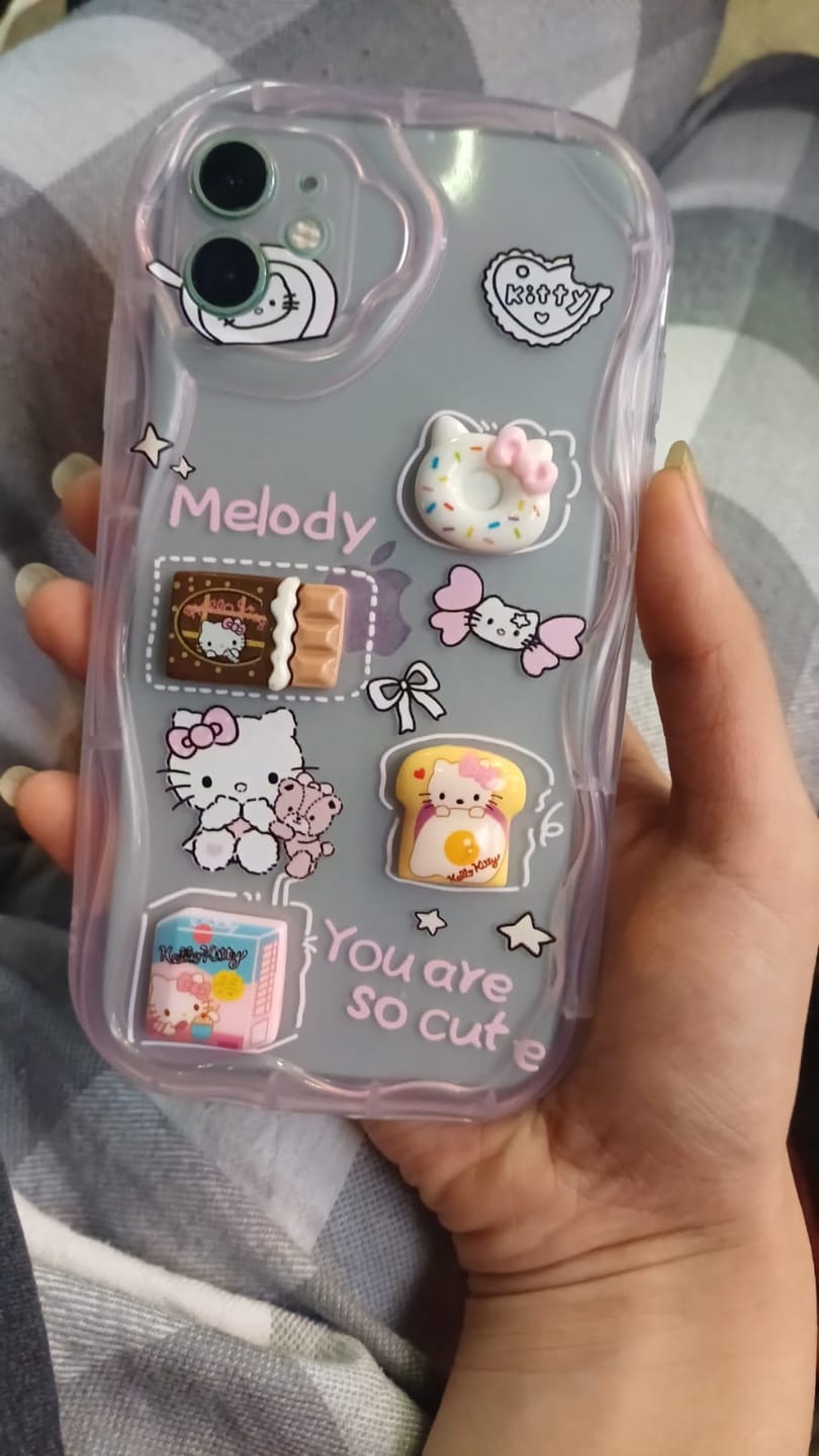 Customer photo review of 3D Cute Pink Case Wave Cartoon Melody Lanyard iPhone Soft Case
