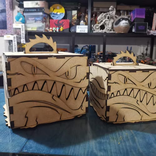Customer photo review of Halloween monster box 3 size laser cut svg file