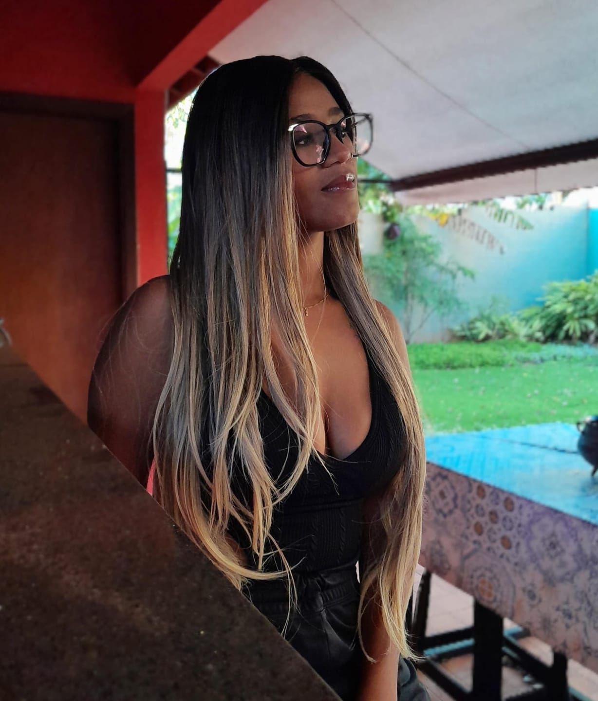 Customer photo review of Lace Front Beyonce Ombre Loira 613 - Repartição Livre 13x4