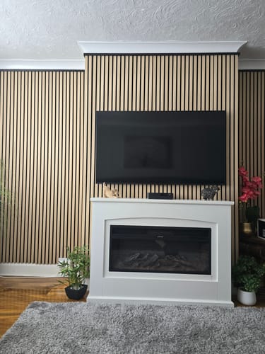 Customer photo review of Acoustic Slat Panel - Natural Oak