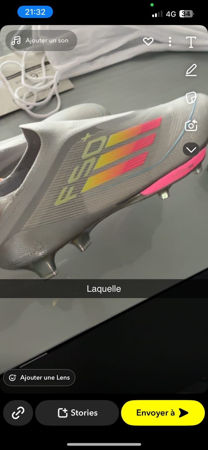 Customer photo review of F50 + Laceless FG Concept Gris/Rose/Jaune