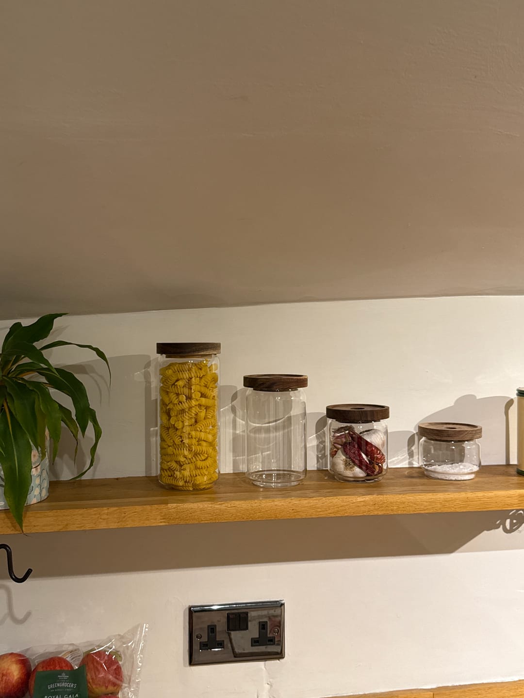 Customer photo review of Glass Acacia Pantry Jars