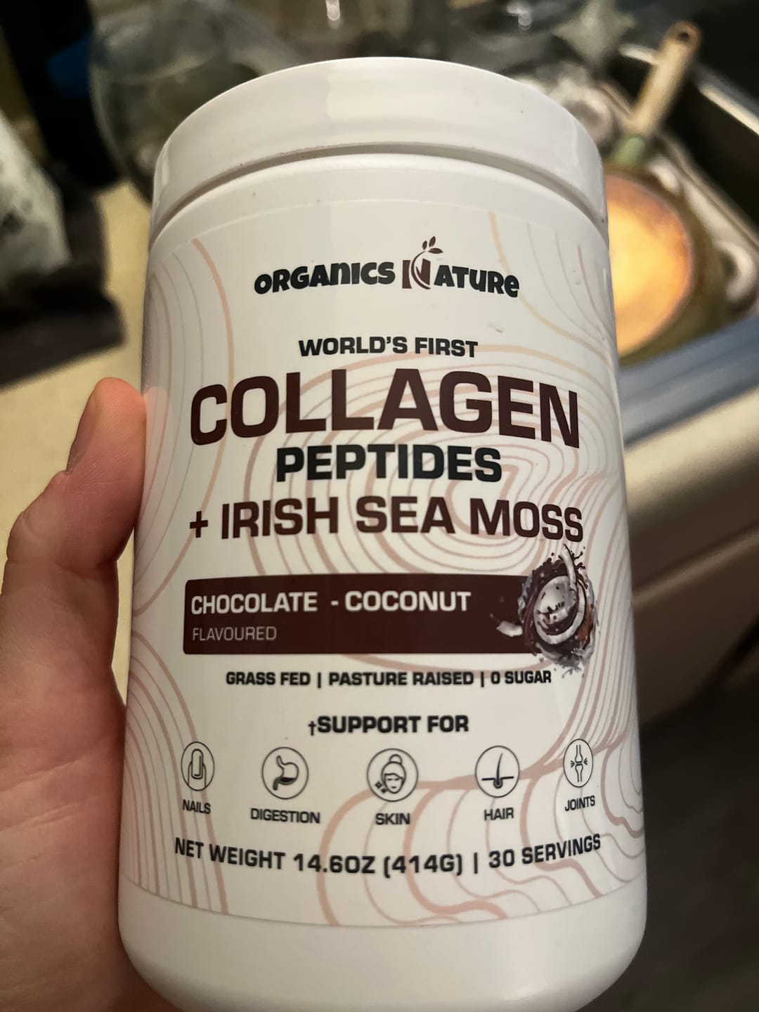 Customer photo review of Limited Edition Chocolate-Coconut Collagen Sea Moss