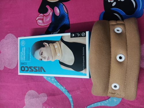 Customer photo review of Cervical Collar With Chin Support | Provides Moderate Support  & Stability to the Neck (Beige)