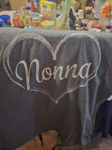 Customer photo review of Nonna Heart Chalkboard T-shirt