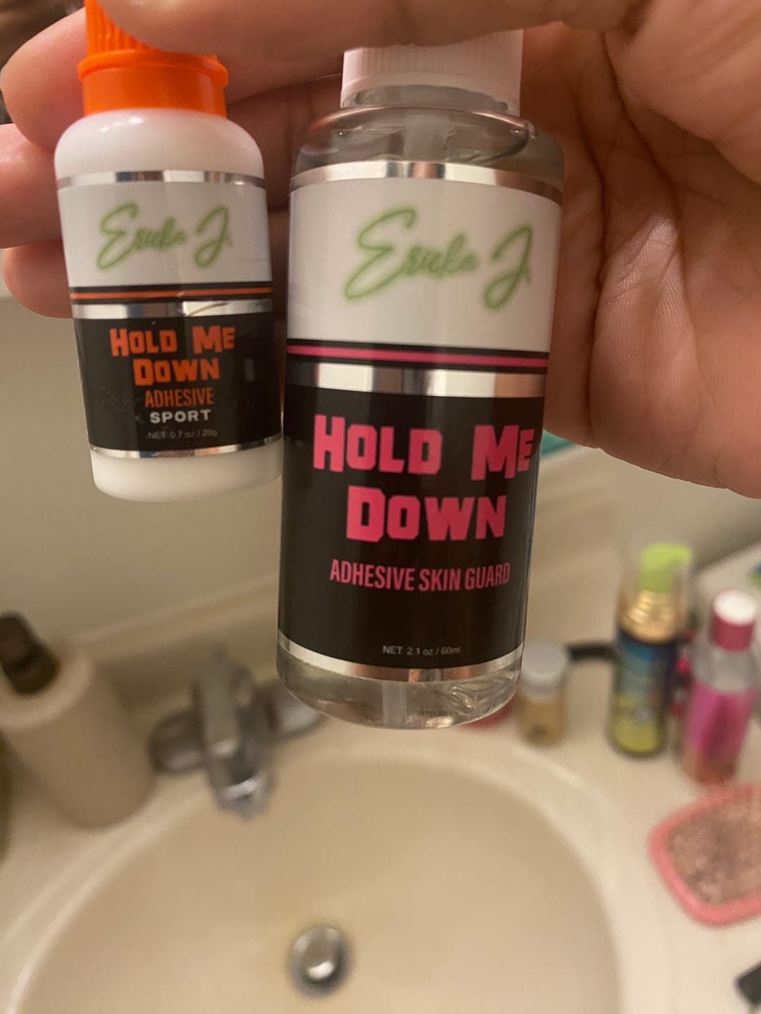 Customer photo review of Hold Me Down™ Adhesive Skin Guard (Ain’t No Other™)