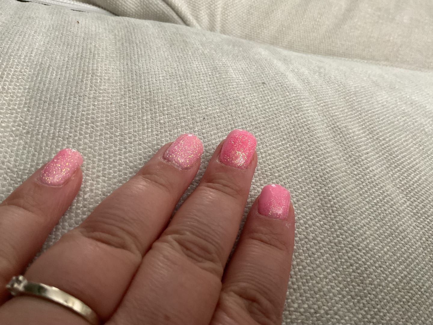 Customer photo review of Crystal Clear Dipping Powder