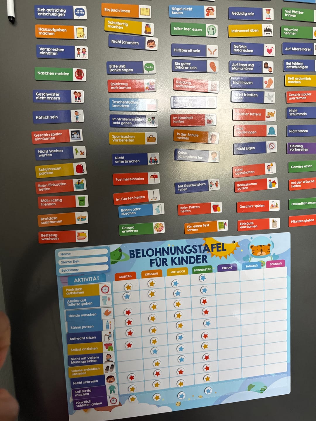 Customer photo review of Edubini Magnetische Belohnungstafel