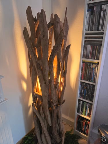 Customer photo review of Design Teak Wurzelholz Stehlampe ACE