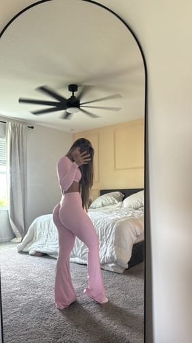 Customer photo review of Light Pink Long Sleeve and Flare Pant Set