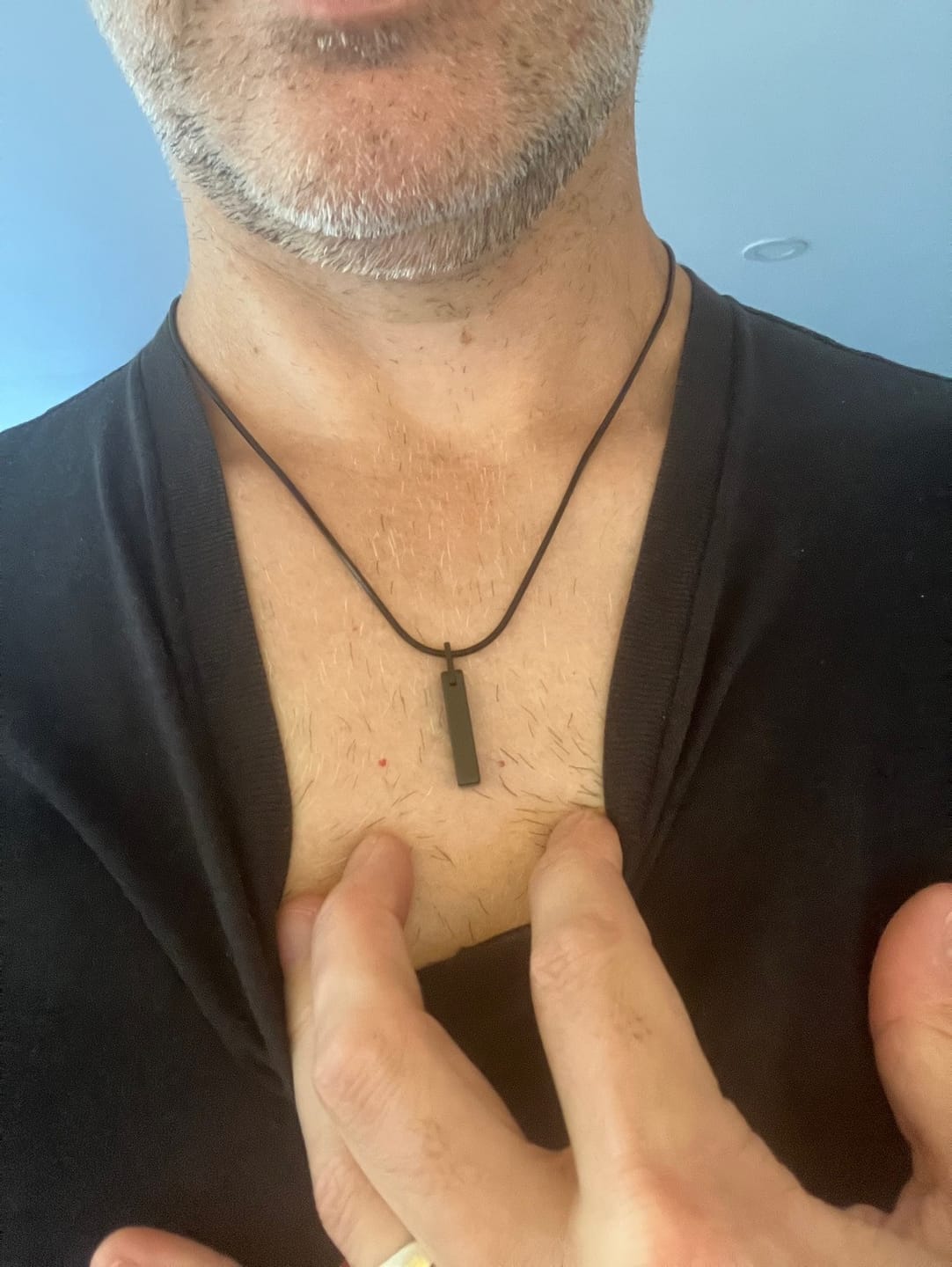 Customer photo review of Charcoal Necklace