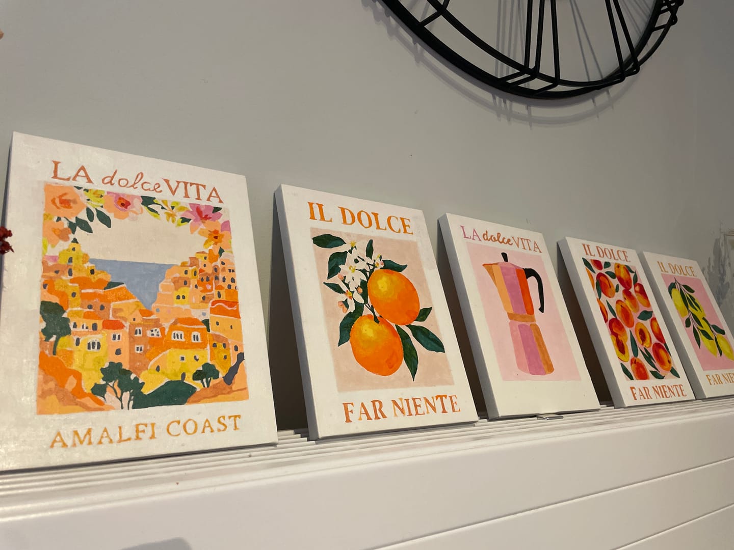 Customer photo review of 6 Mini Paintings | Italiaanse ''Dolce Vita'' set