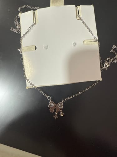 Customer photo review of Noelle Infinity Necklace