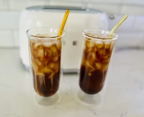 Customer photo review of FLUR Iced Coffee Glasses