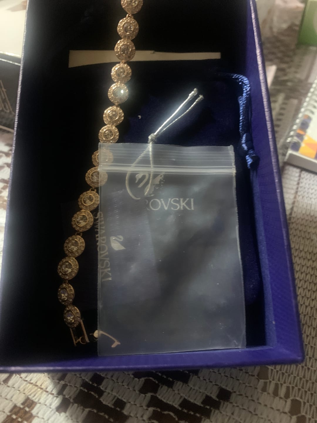 Customer photo review of PULSERA CRISTAL SWAROVSKI TENIS ANGELIC HALO ROSE GOLD