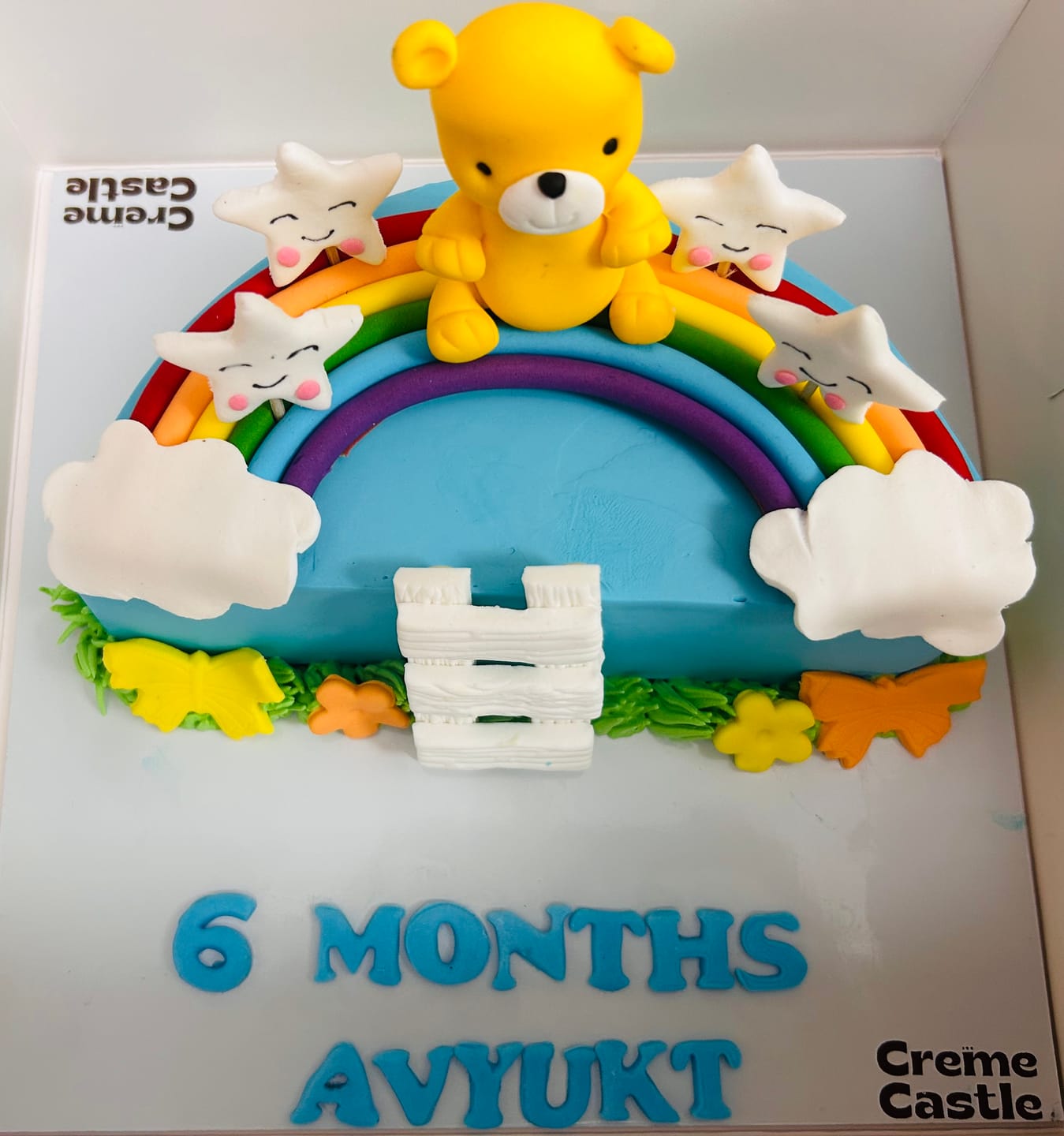 Customer photo review of Teddy Half Design Cake